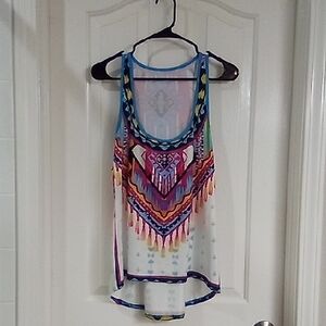 Multicolor Tribal Print Women's Tank Top